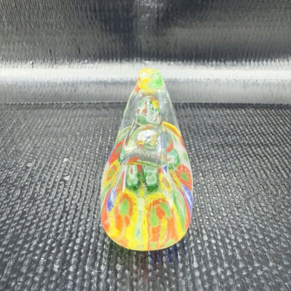 Vintage Chinese Art Glass Holder Brush Pen Holder Millefiori Glass Figurine VTG - Picture 7 of 9
